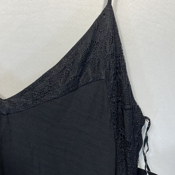 Zara Slip Dress Size Small V Neck Lace Trim Spaghetti Strap Flowy evening new - Picture 10 of 16